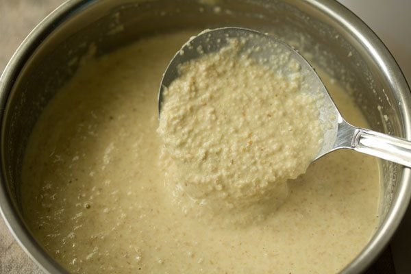 prepared batter after 20 minutes. 