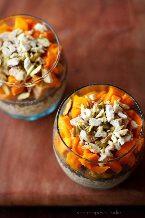 overnight oats served in glass