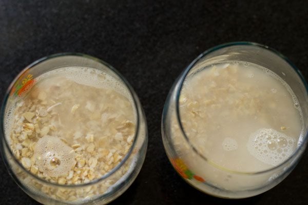 mixture of oats, water and sweetener