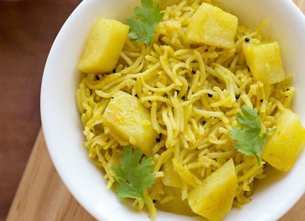 Potato Rice Recipe (Potato Pulao) - Dassana’s Veg Recipes