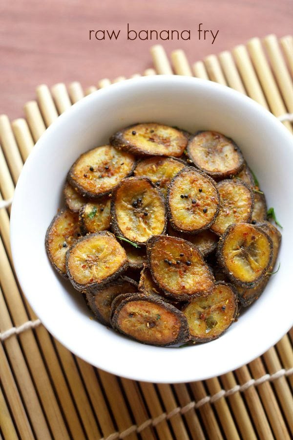 vazhakkai fry recipe, raw banana fry recipe