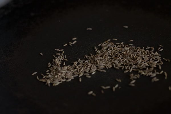 roasted cumin seeds for mango salad. 