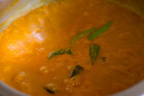 slit green chilies and kokum pieces added to goan coconut curry.