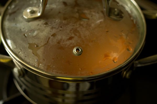 pan covered with a glass lid