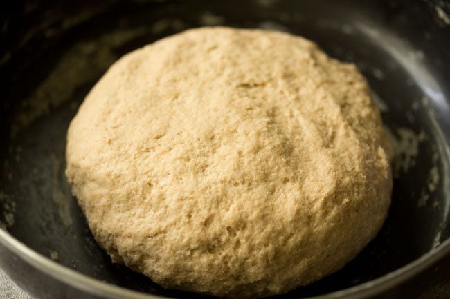 kneaded dough in the bowl