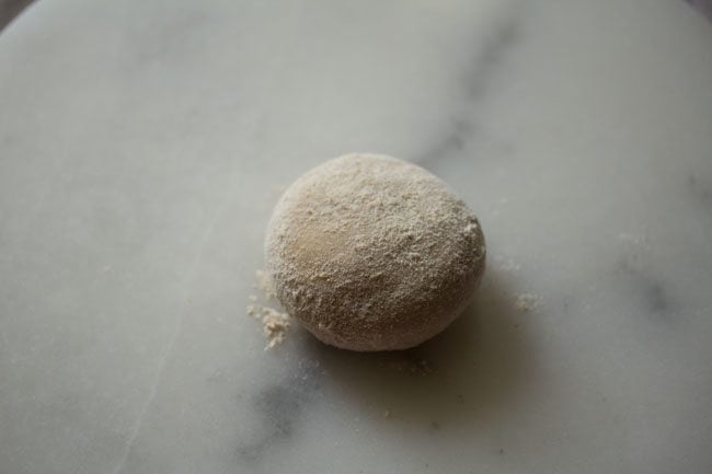 dough ball dusted with flour