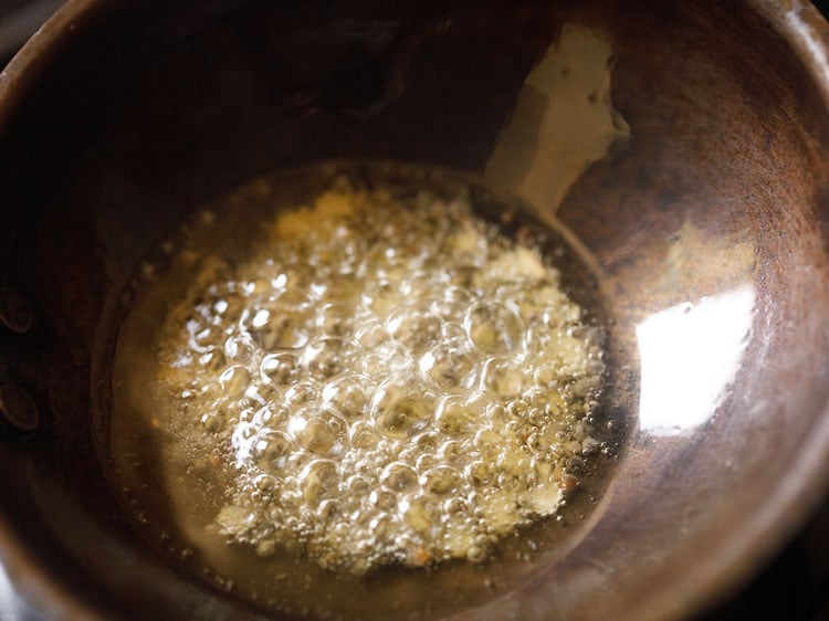 frying urad dal.