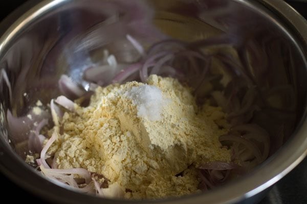 salt added to gram flour