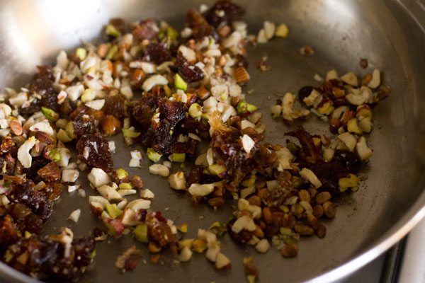 cooking dry fruit mixture. 