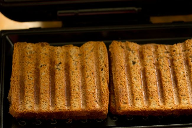 mushroom sandwiches grilled till golden and crisp. 