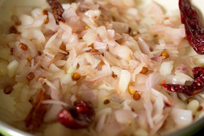 sautéed onions for onion chutney recipe