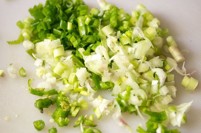 spring onions for spring onion paratha recipe