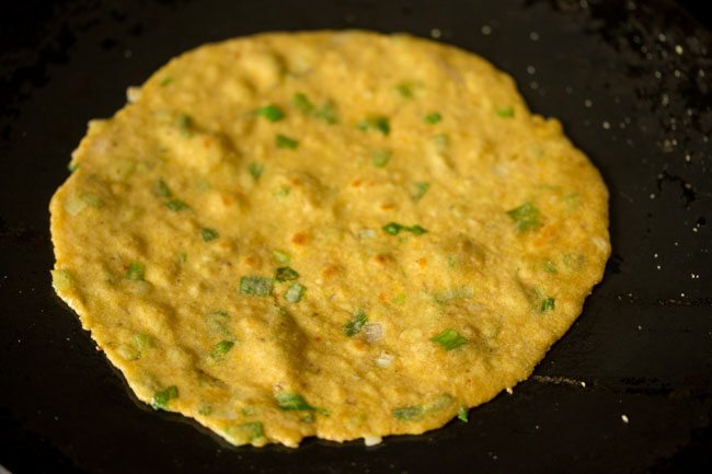 making spring onion paratha recipe