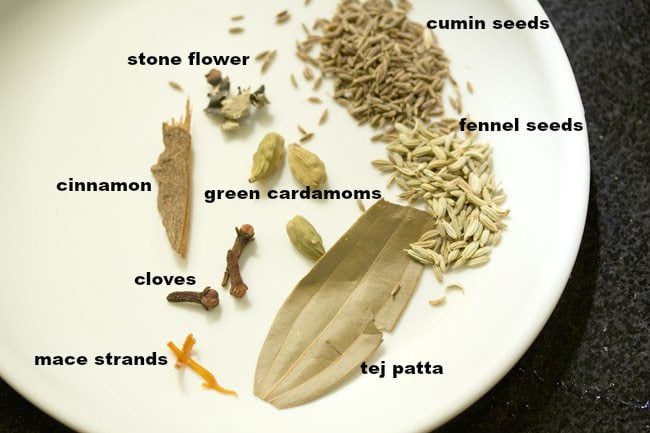 various spices in a plate