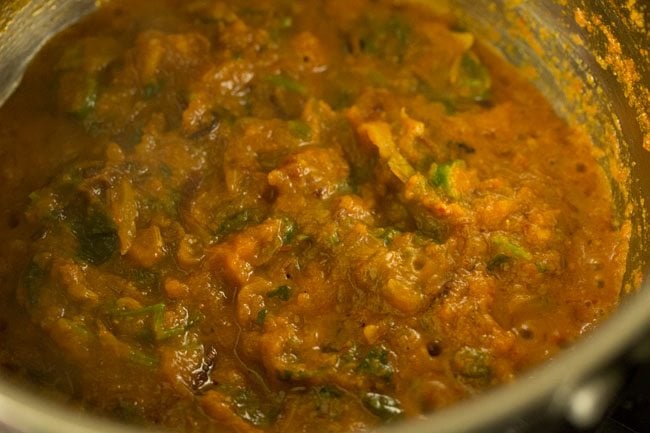 saute tomato biryani masala