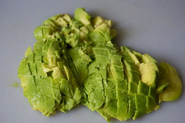 chopped avocado pulp