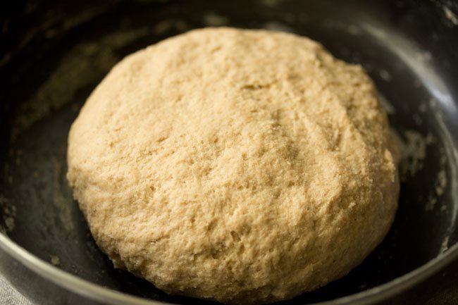 kneaded dough to make broccoli paratha 