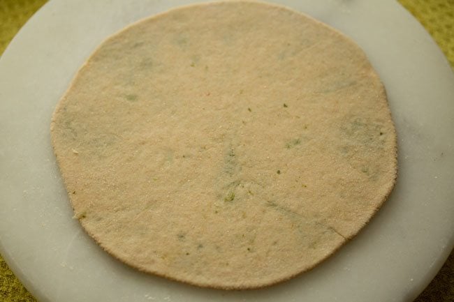 rolled broccoli paratha