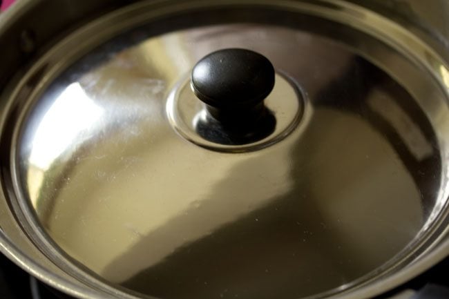 rice flour mixture kept for sometime in a covered pan. 