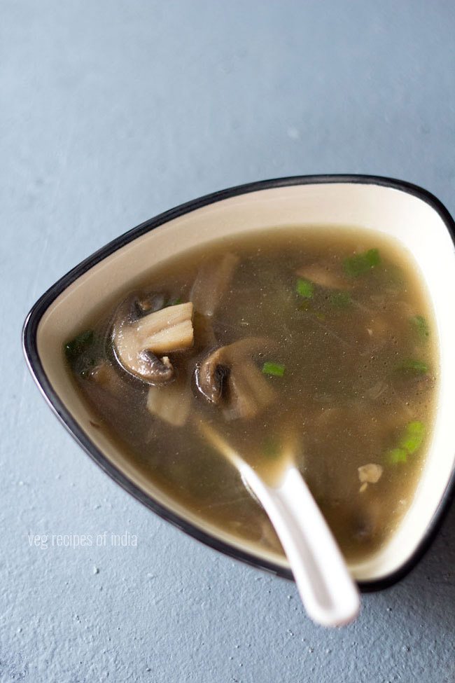 clear mushroom soup recipe