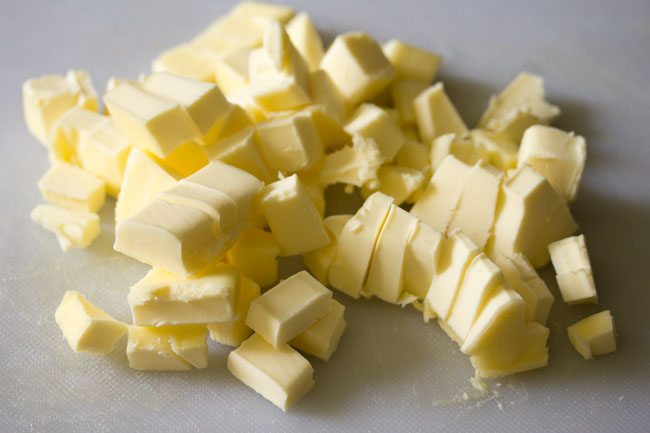 cold cubed butter.