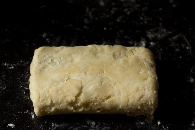 repeating the folds for preparing puff pastry recipe.