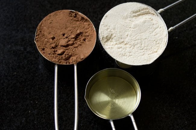ingredients for eggless brownie recipe