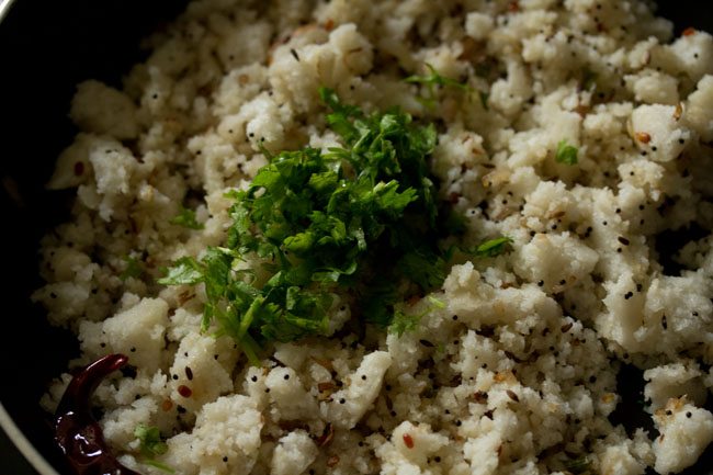 coriander leaves added