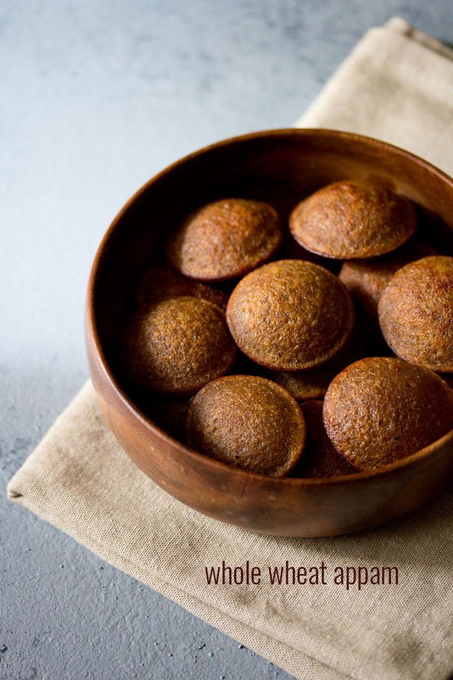 instant whole wheat appam recipe