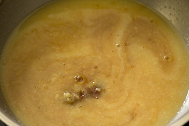 cooking moong dal mixture.