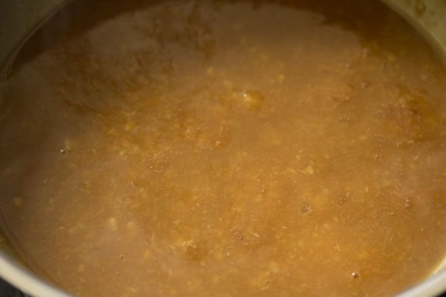 cooking moong dal mixture.