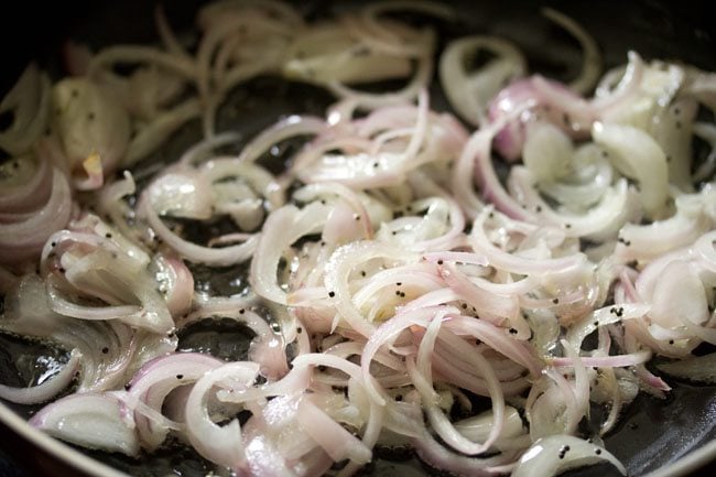 sautéing onions. 