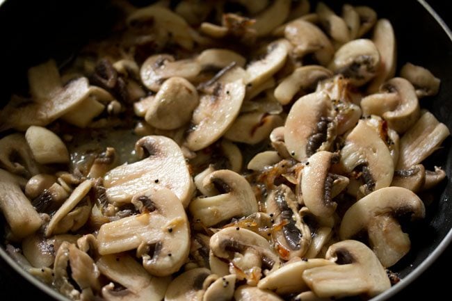 sautéing mushrooms. 