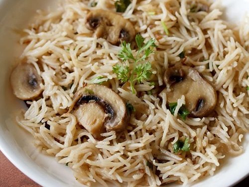 mushroom pulao recipe