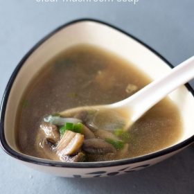 Chinese Style Clear Mushroom Soup Vegan Gluten Free