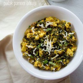 palak paneer bhurji recipe