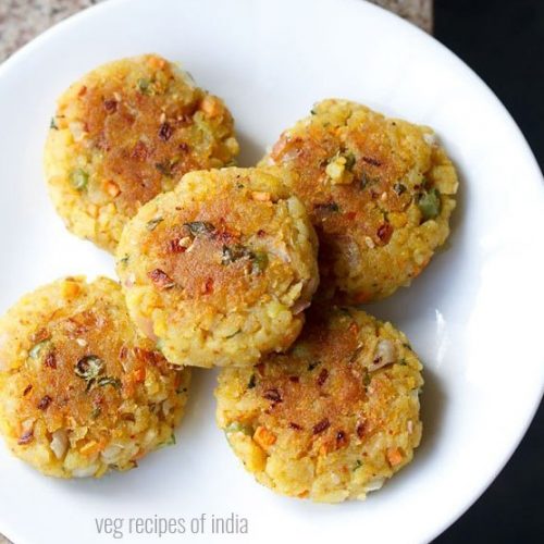 poha cutlet recipe, poha tikki recipe