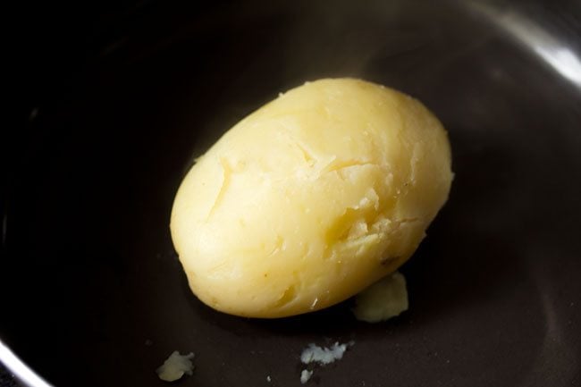 peeled boiled potato. 