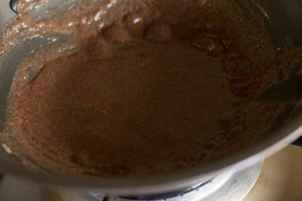 Stir in the ragi flour
