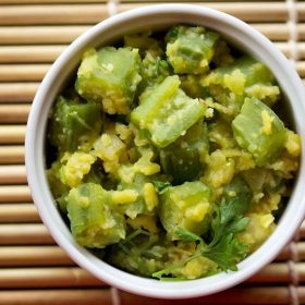 ridge gourd recipe, turai recipe, shirali bhaji, dodka bhaji recipe