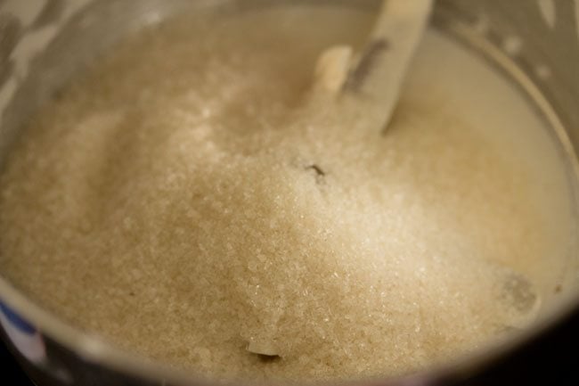 sugar added to the grinder jar. 