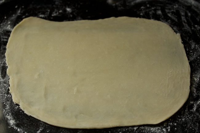 rolled puff pastry dough. 