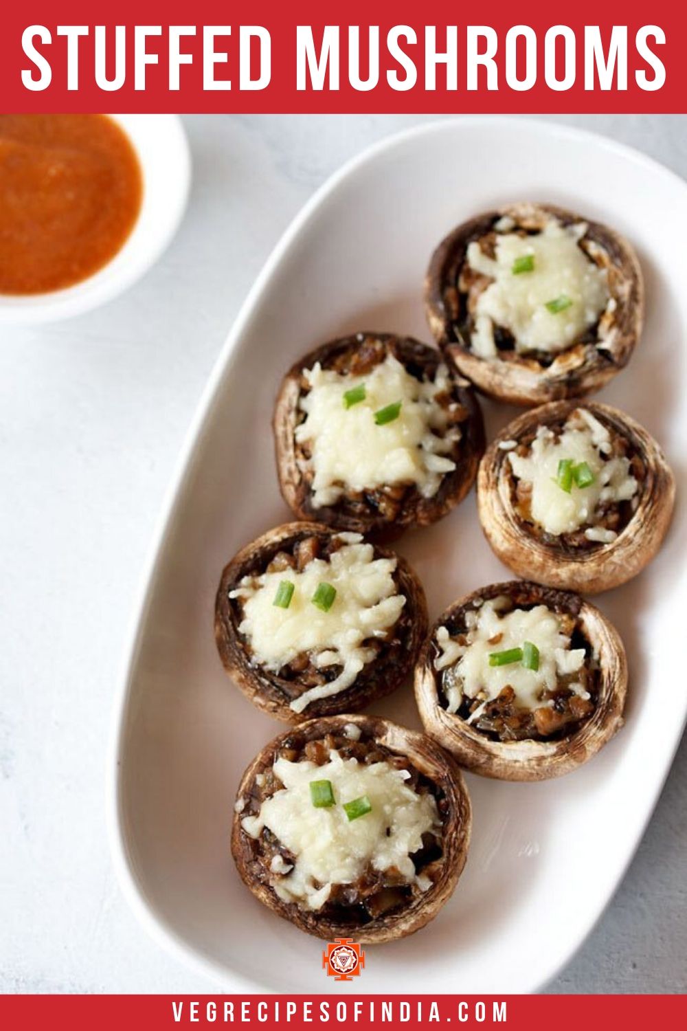 Vegetarian Stuffed Mushrooms with Herbs and Cheese