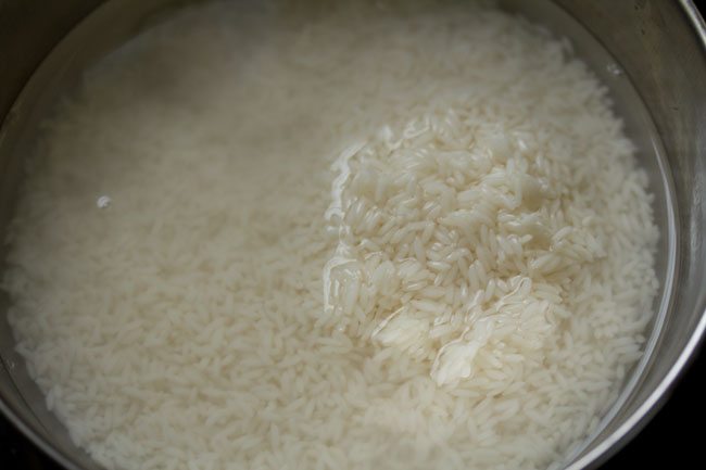 soaked rice