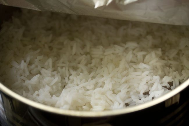 cooked Ambur star biryani in a pan