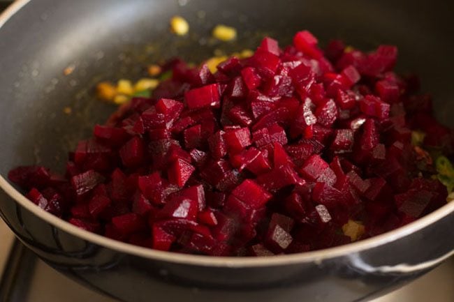 chopped beetroot added