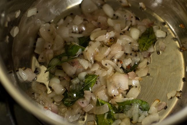 sautéing onions till translucent. 