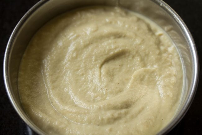 cabbage chutney or cabbage pachadi in a steel bowl