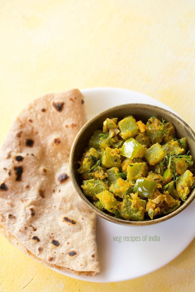 capsicum besan sabzi