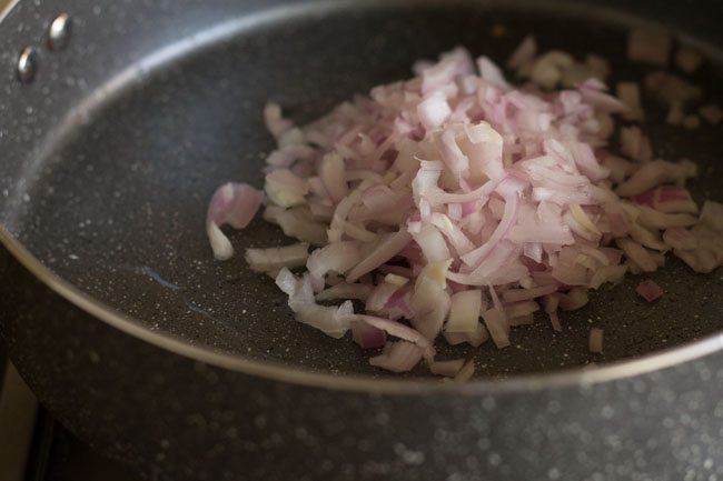 onions added to pan